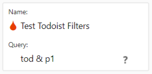 Todoist custom filters