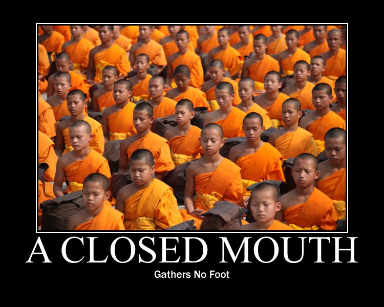 a closed mouth
